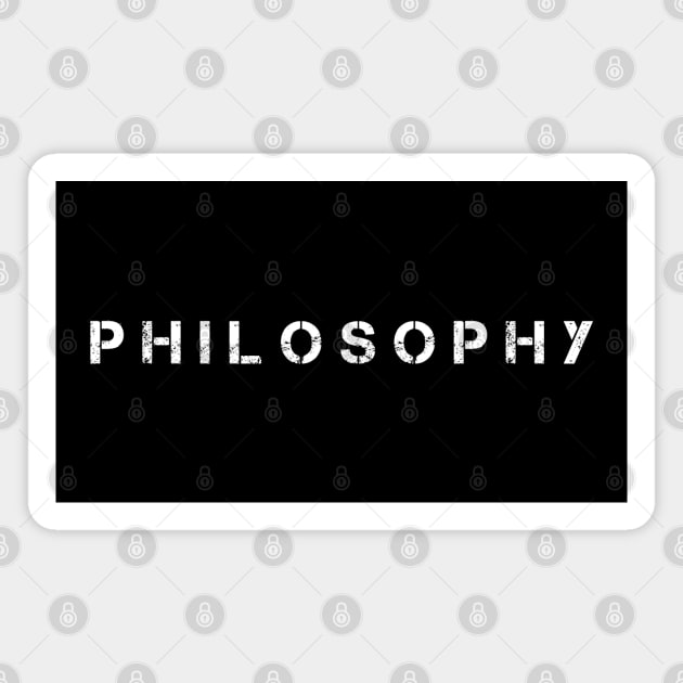 Only Philosophy For Philosophy Lovers Magnet by Wollvie